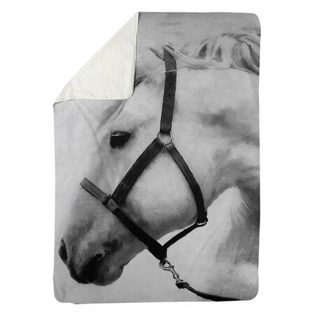 BEGIN HOME DECOR 60 x 80 in. Darius The Horse-Sherpa Fleece Blanket 5545-6080-AN63-1